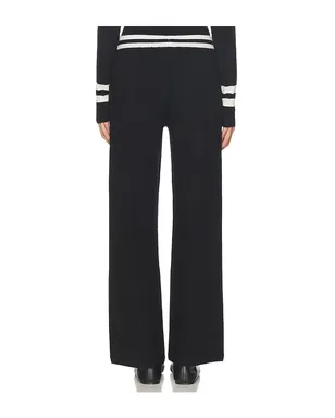 White & Warren カシミアストライプ ワイドレッグパンツ - サムネイル4