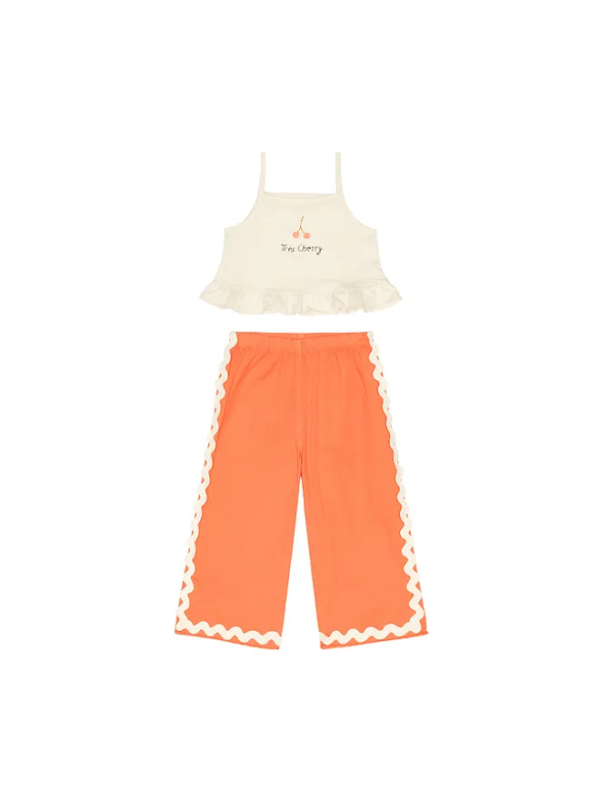 Wild Wawa Wild Wawa トップスとパンツセット - Red,Cream.の商品画像