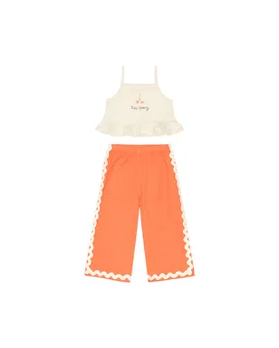 Wild Wawa トップスとパンツセット - Red,Cream. - サムネイル1