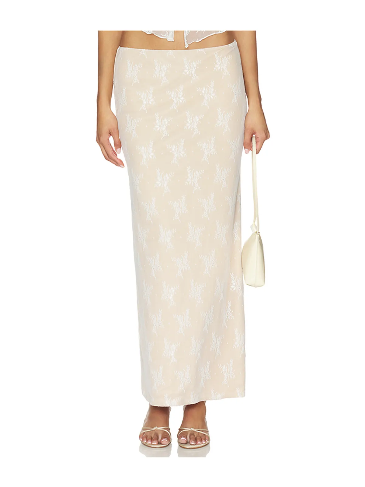 Tiger Mist KAROLINA MAXI スカート - Nude,White. - 画像1