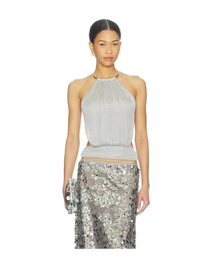 Tiger Mist EVANNA トップ - Metallic Silver, grey. - サムネイル1