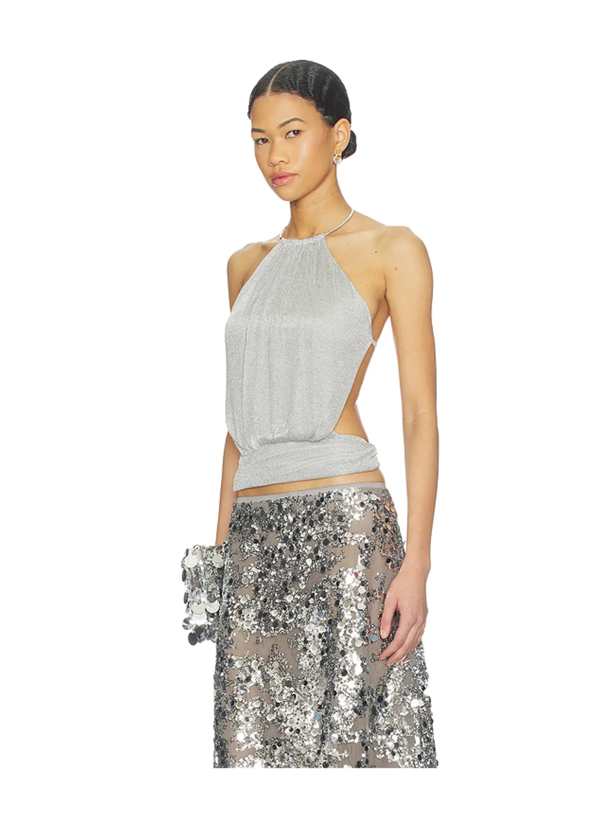 Tiger Mist EVANNA トップ - Metallic Silver, grey. - 画像2