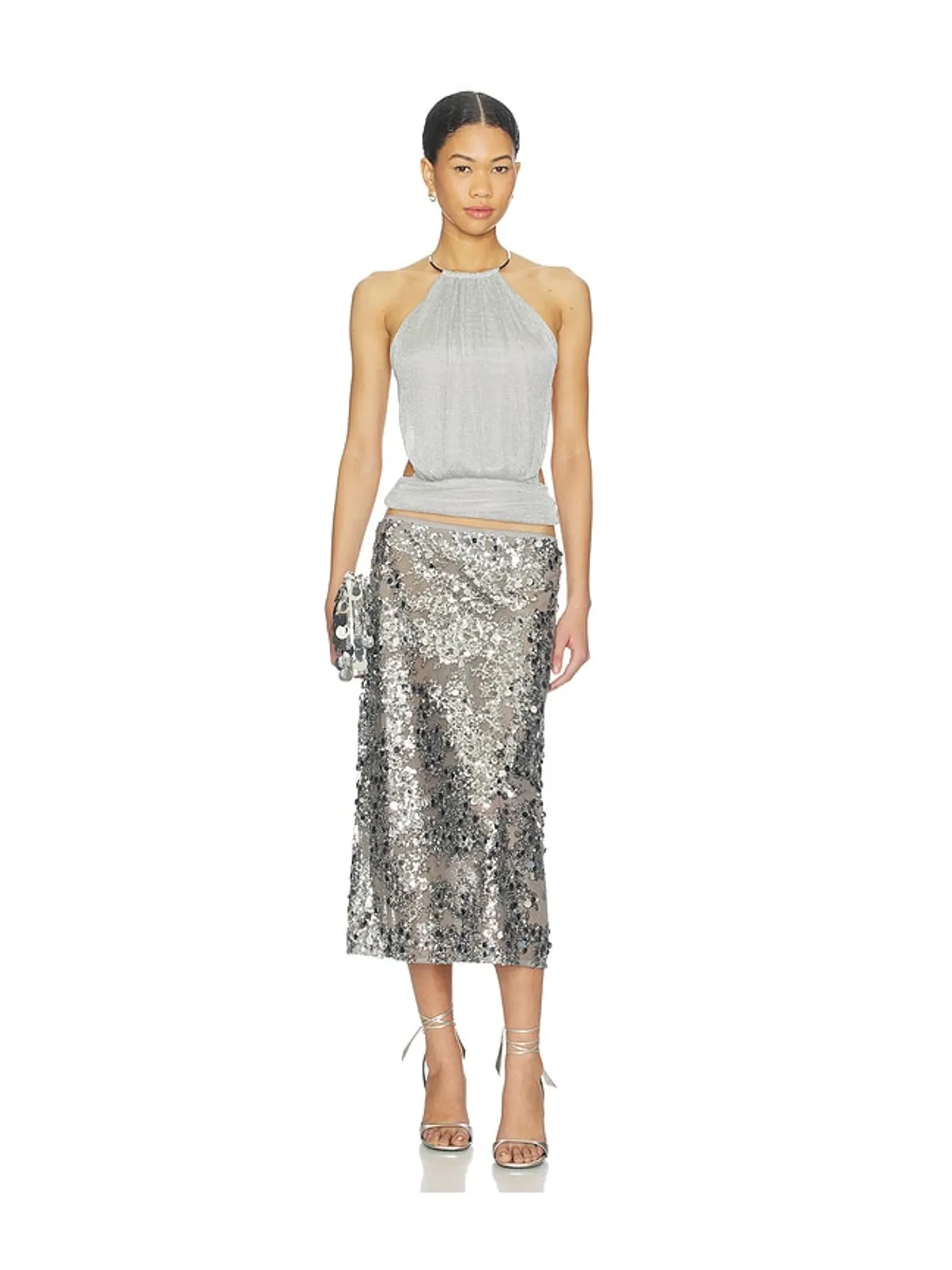 Tiger Mist EVANNA トップ - Metallic Silver, grey. - 画像4