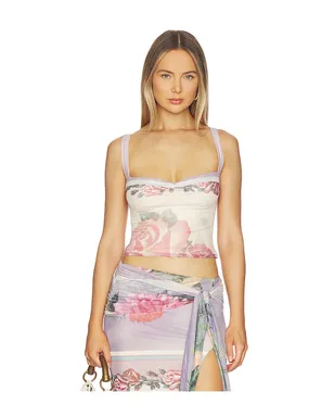 Tiger Mist RAFFIE CORSET トップ - Nude,Lavender. - サムネイル1