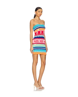 Tach Clothing SALMA ドレス - Blue,Coral. - サムネイル2