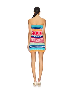 Tach Clothing SALMA ドレス - Blue,Coral. - サムネイル3