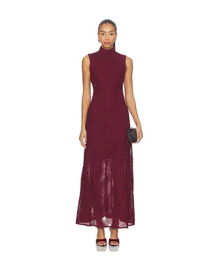 ROTATE Flower Mesh Maxi Dress - サムネイル1