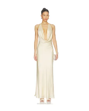 ROTATE CHIFFON HALTER ドレス - サムネイル1