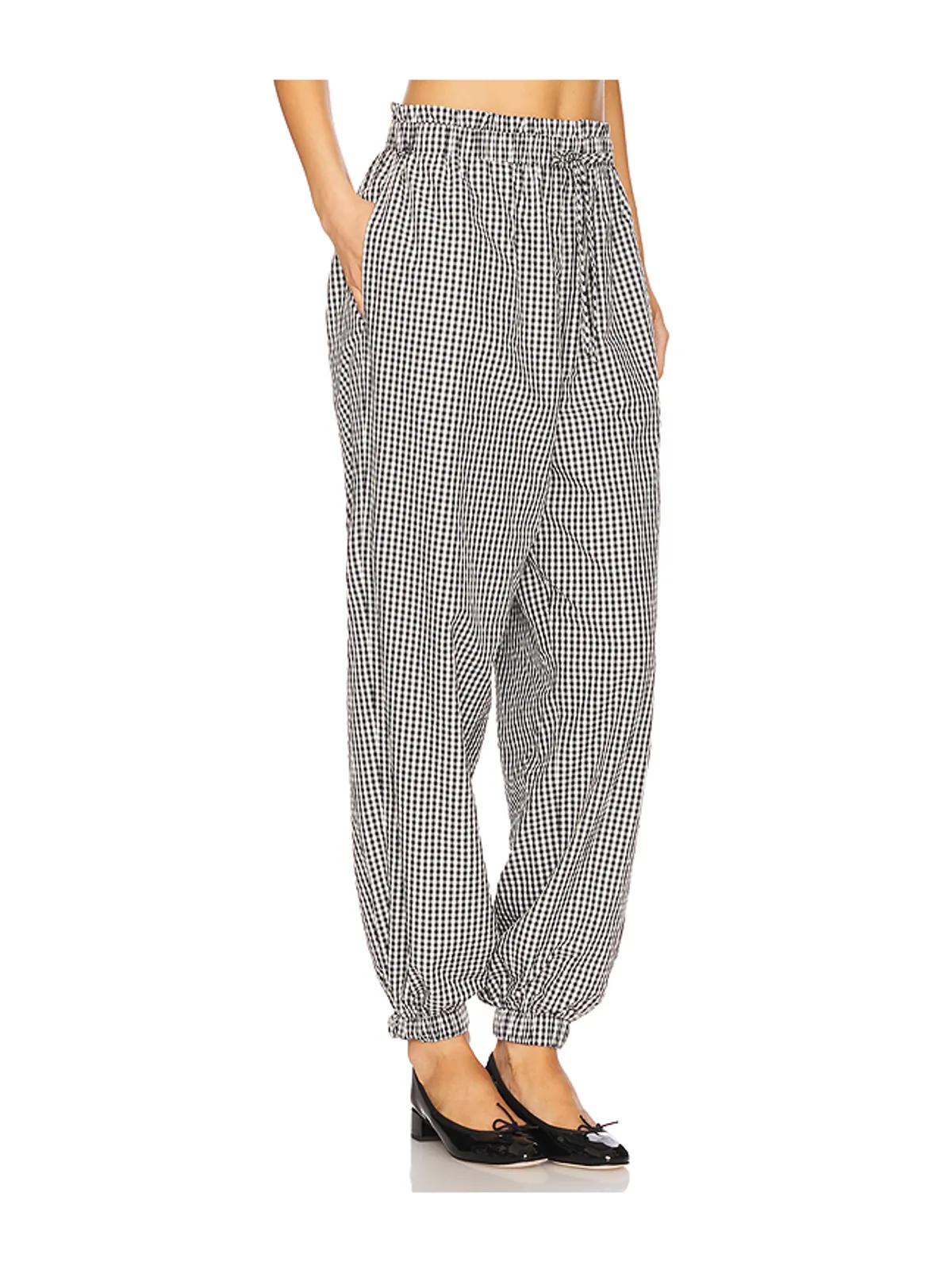Tanner Fletcher KENNEDY RUFFLE GINGHAM トラックパンツ - 画像2