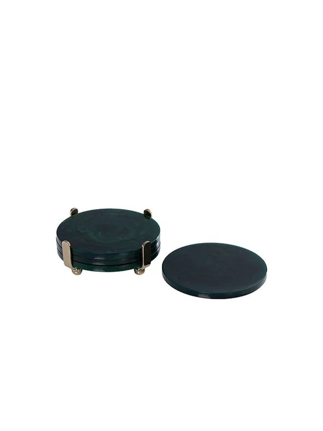 The Favorites The Favorites Spiga Set Of 4 Coasters On Standの商品画像