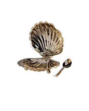 The Favorites CAP FERRAT FAN SHELL LIDDED BOWL WITH SPOON キャップフェラファンシェル蓋付きボウル（スプーン付き） - サムネイル1