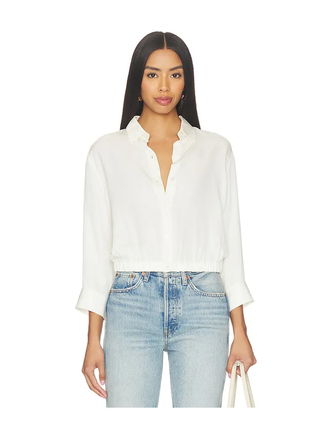 Theory Theory Quarter Sleeve Cropped Shirtの商品画像