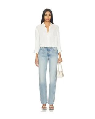 Theory Quarter Sleeve Cropped Shirt - サムネイル4