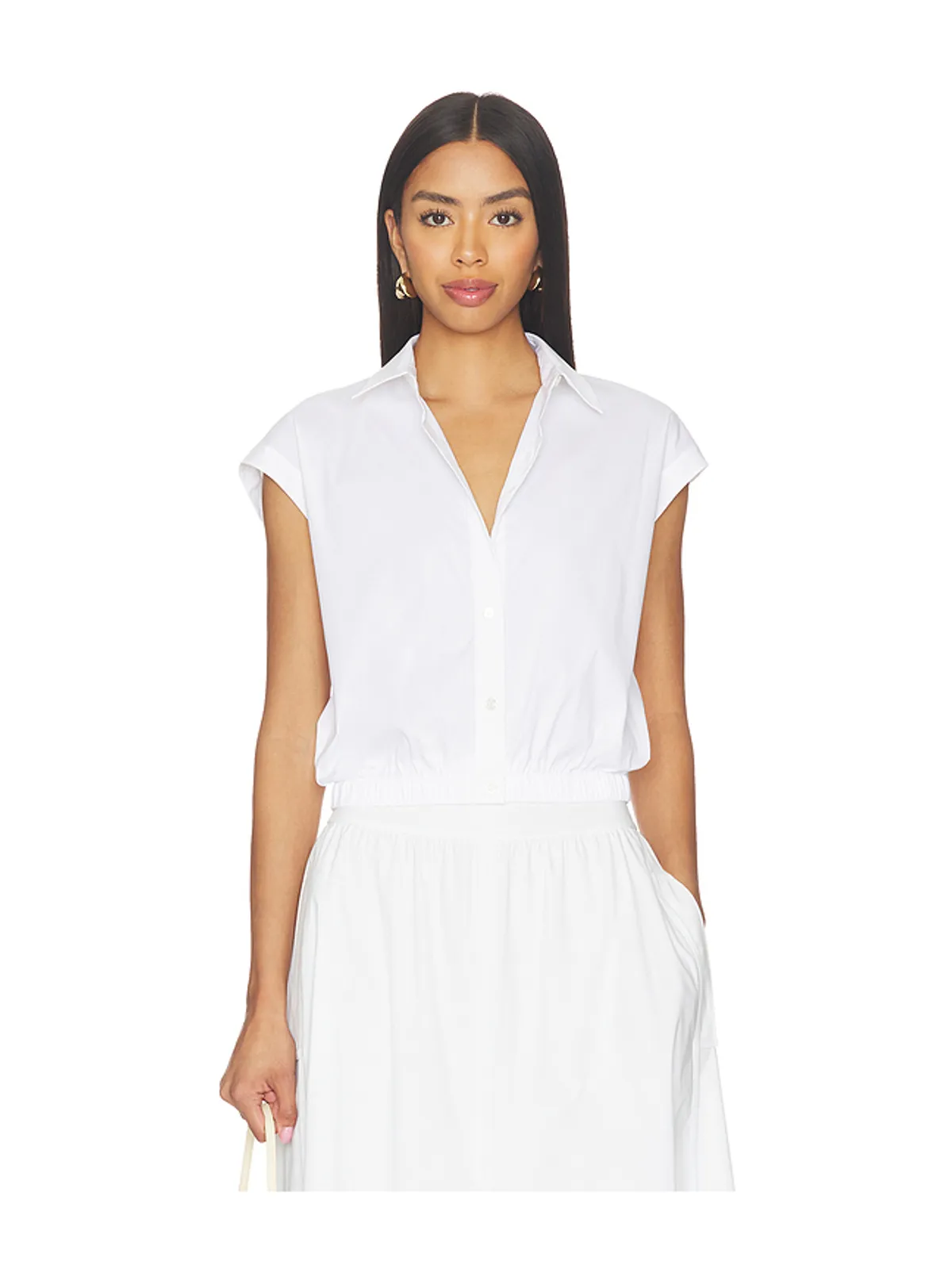 Theory Cropped Elastic Shirt - 画像1