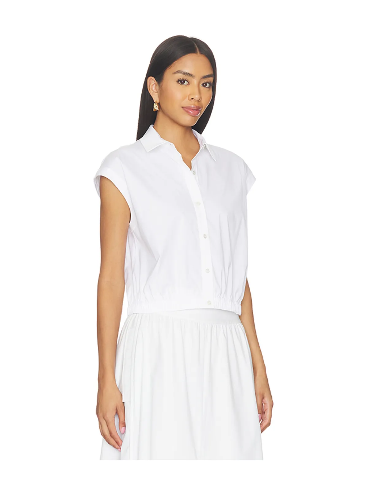 Theory Cropped Elastic Shirt - 画像2