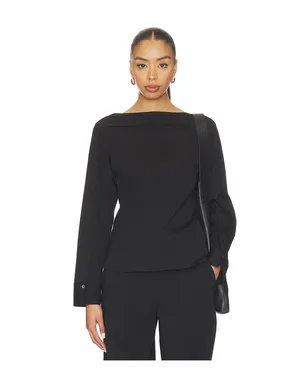 Theory Open Sleeve Boatneck Top - サムネイル1
