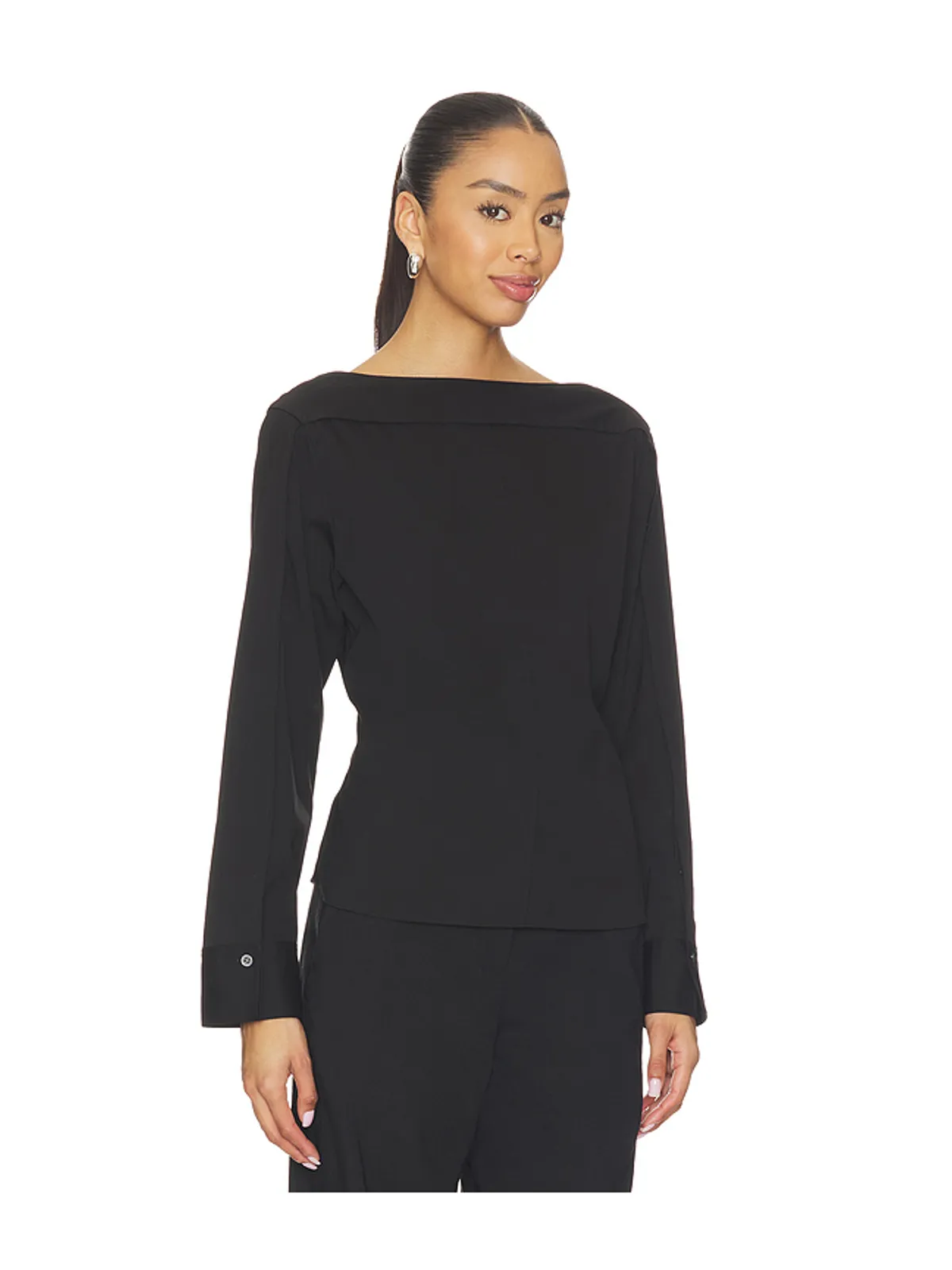 Theory Open Sleeve Boatneck Top - 画像2