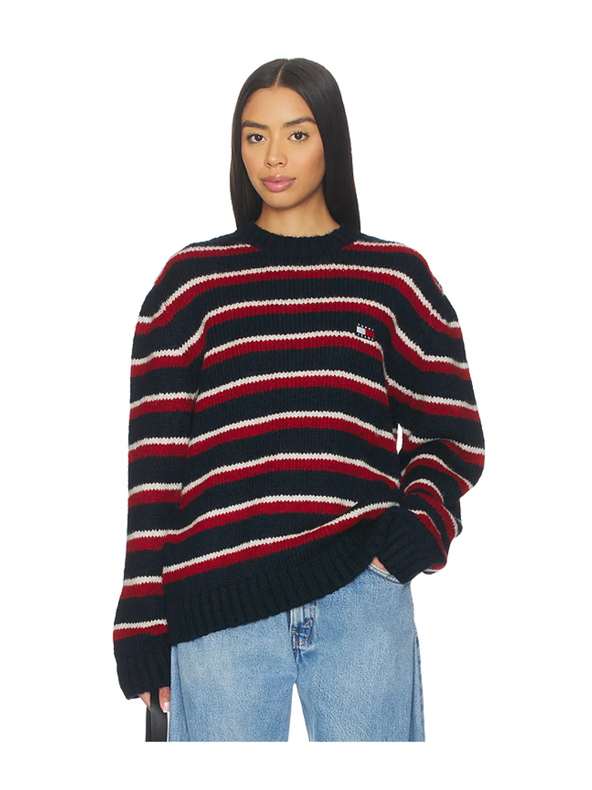 Tommy Jeans STRIPE BADGE セーター - 画像1