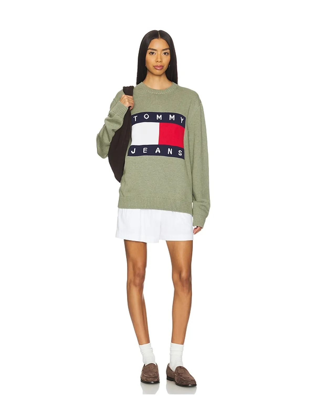 Tommy Jeans MELANGE FLAG セーター - 画像4