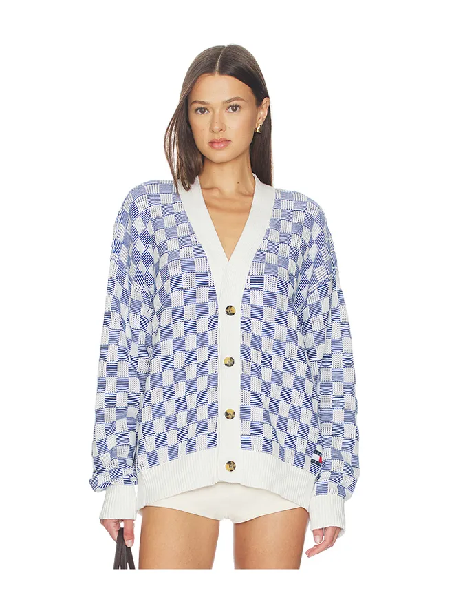Tommy Jeans Tommy Jeans RELAXED カーディガン - White,Blue.の商品画像