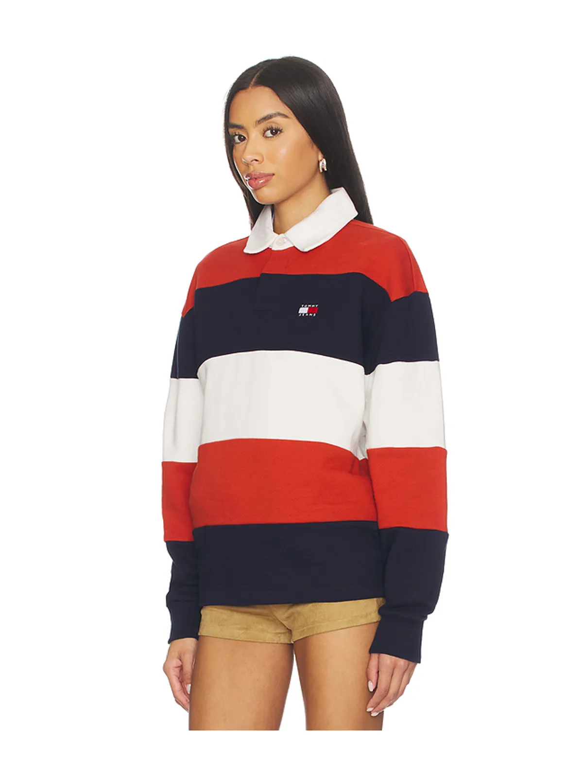 Tommy Jeans RELAXED ラグビートップ - Blue,Red. - 画像2