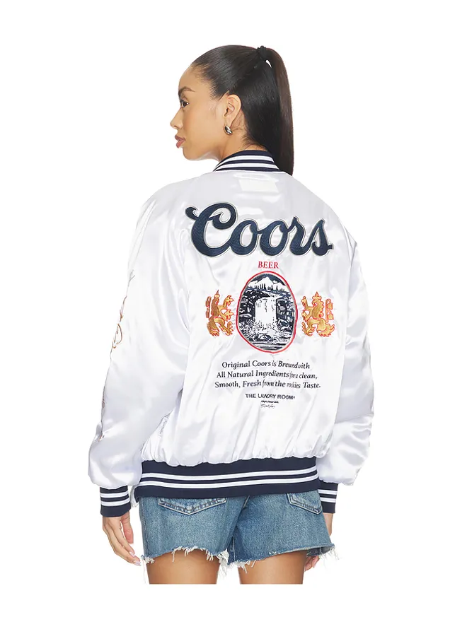 The Laundry Room The Laundry Room COORS ORIGINAL 40OZ STADIUM JACKET SMU スタジアムジャケット - Metallic Silver, white, grey.の商品画像