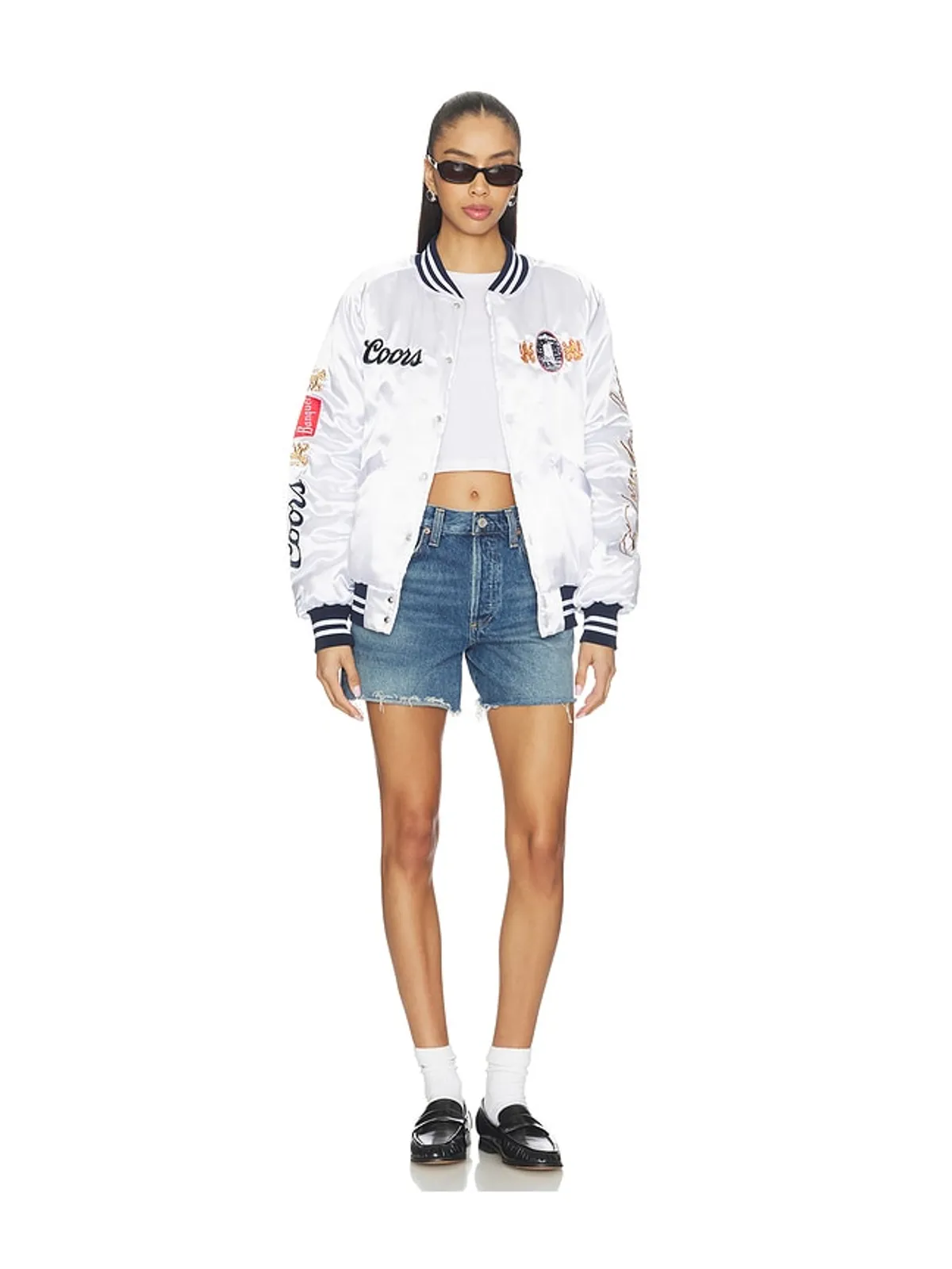 The Laundry Room COORS ORIGINAL 40OZ STADIUM JACKET SMU スタジアムジャケット - Metallic Silver, white, grey. - 画像8