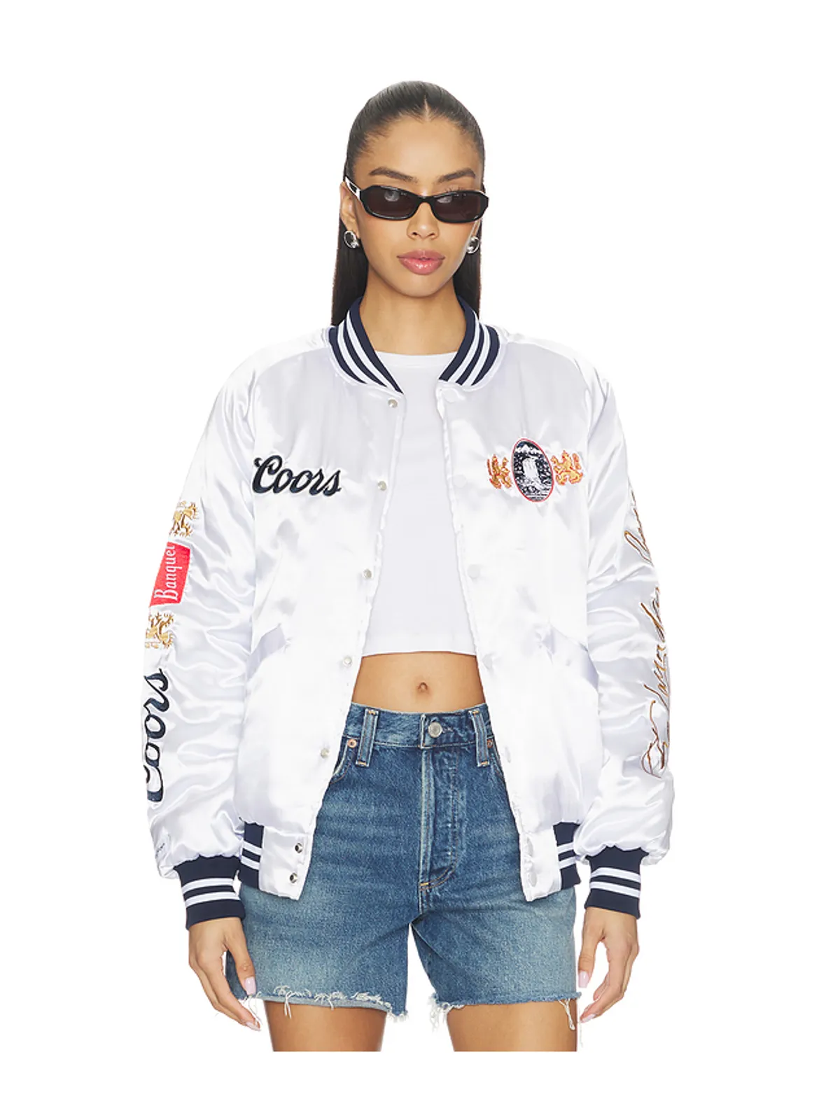 The Laundry Room COORS ORIGINAL 40OZ STADIUM JACKET SMU スタジアムジャケット - Metallic Silver, white, grey. - 画像2