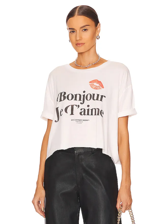 The Laundry Room The Laundry Room JE T'AIME CROP OVERSIZED Tシャツの商品画像