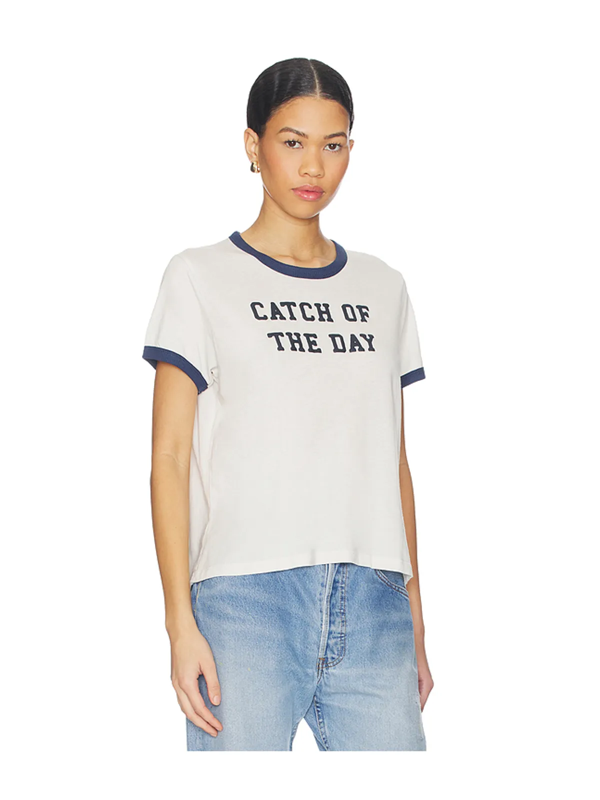 The Laundry Room CATCH OF THE DAY リンガーTシャツ - 画像2