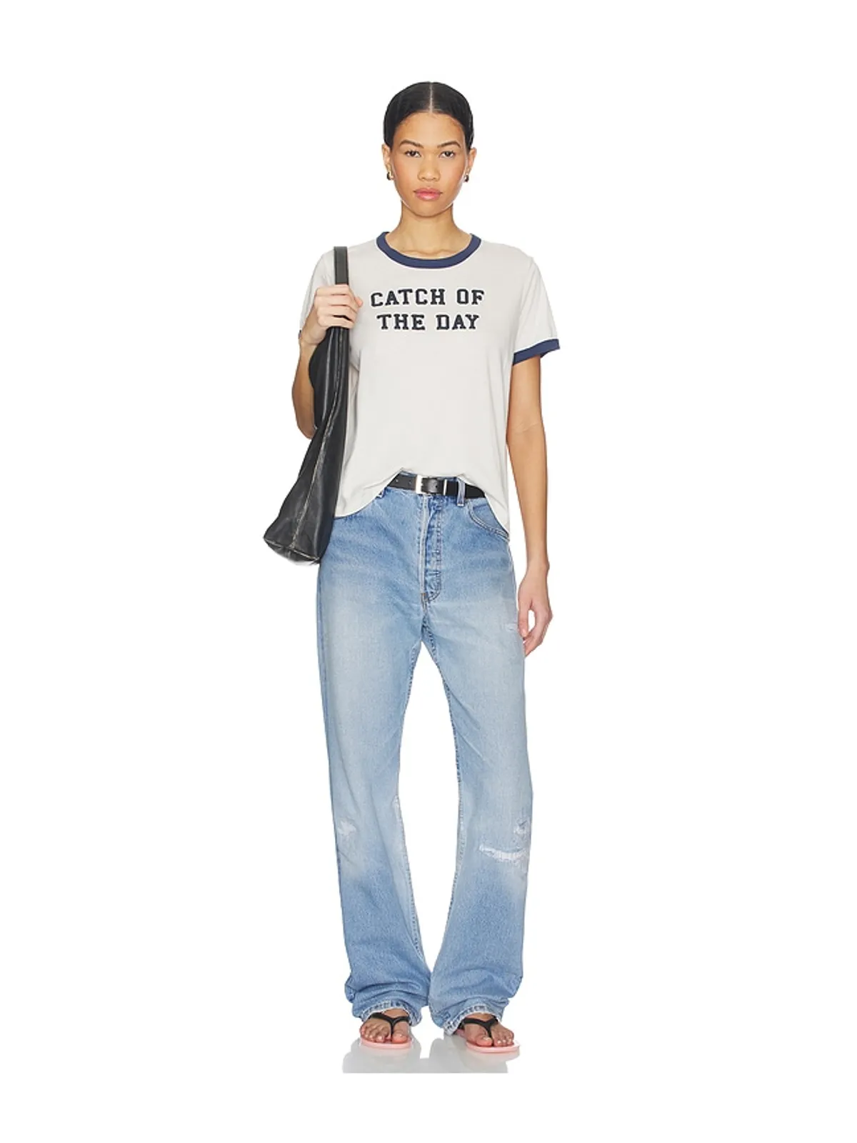 The Laundry Room CATCH OF THE DAY リンガーTシャツ - 画像4