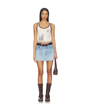 The Laundry Room RANCH LIFE SMU リブタンクトップ - White,Brown. - サムネイル4