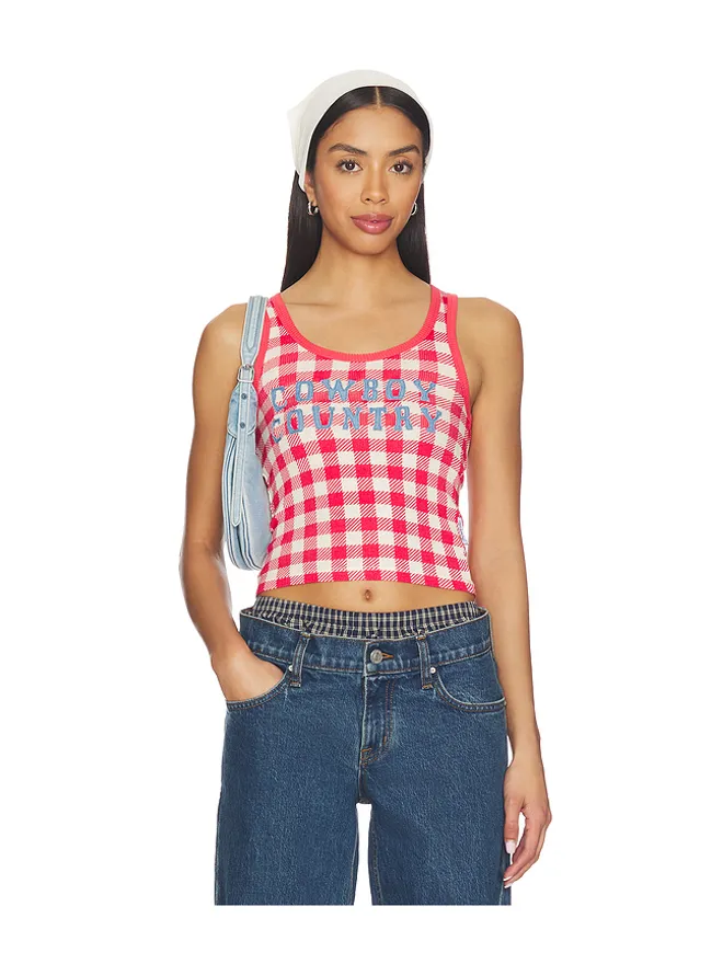 The Laundry Room The Laundry Room COWBOY COUNTRY DENIM リブタンクトップの商品画像