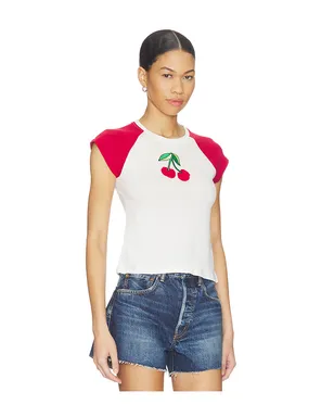 The Laundry Room CHERRIES EMBROIDERY ラグランベビーＴシャツ - サムネイル2