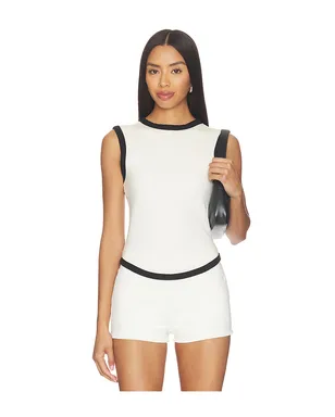 The Line by K MARTINE タンクトップ - Cream,Black. - サムネイル1