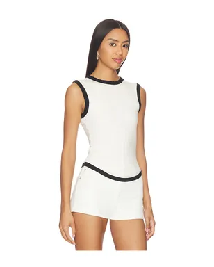 The Line by K MARTINE タンクトップ - Cream,Black. - サムネイル2