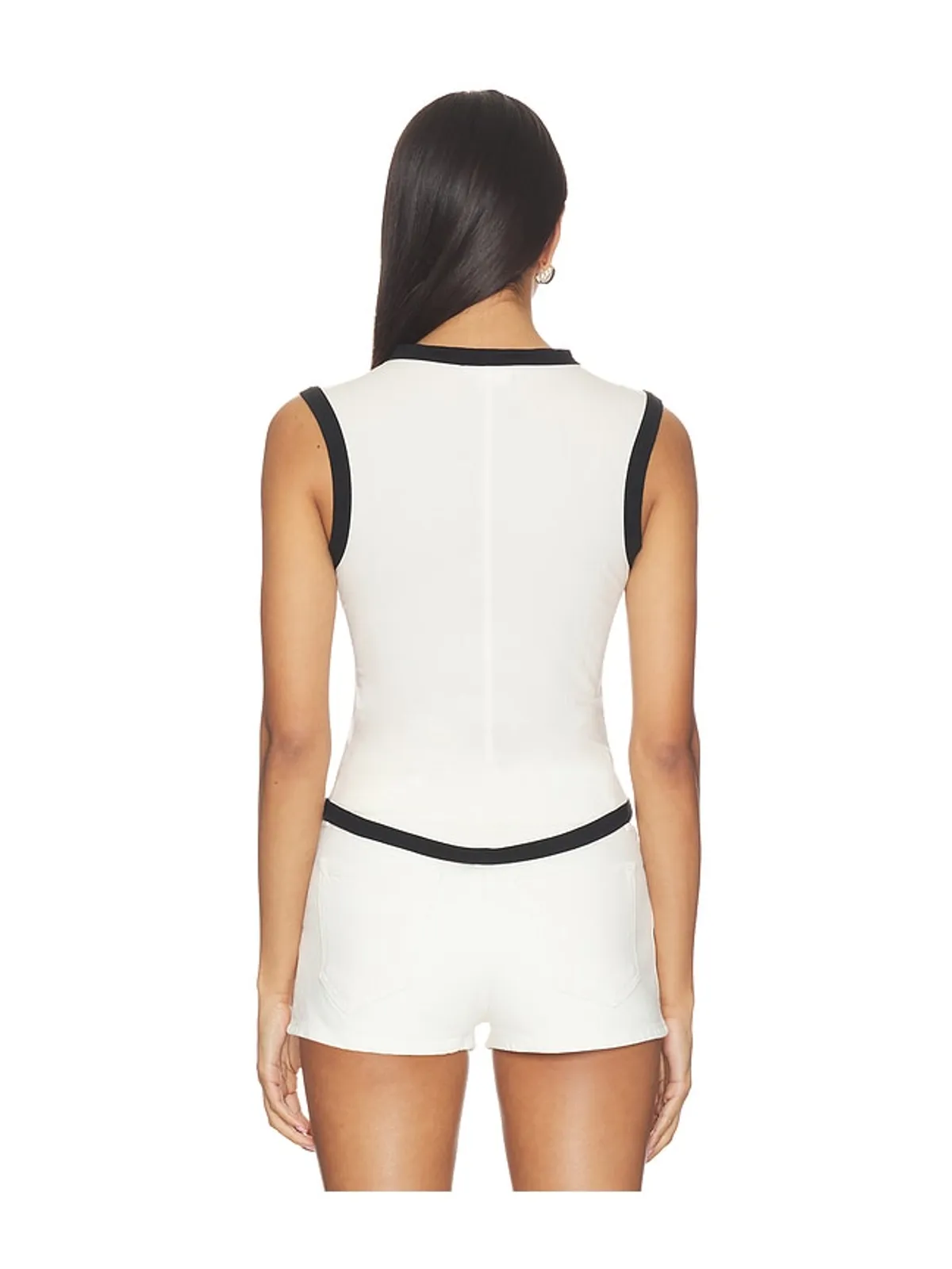The Line by K MARTINE タンクトップ - Cream,Black. - 画像3