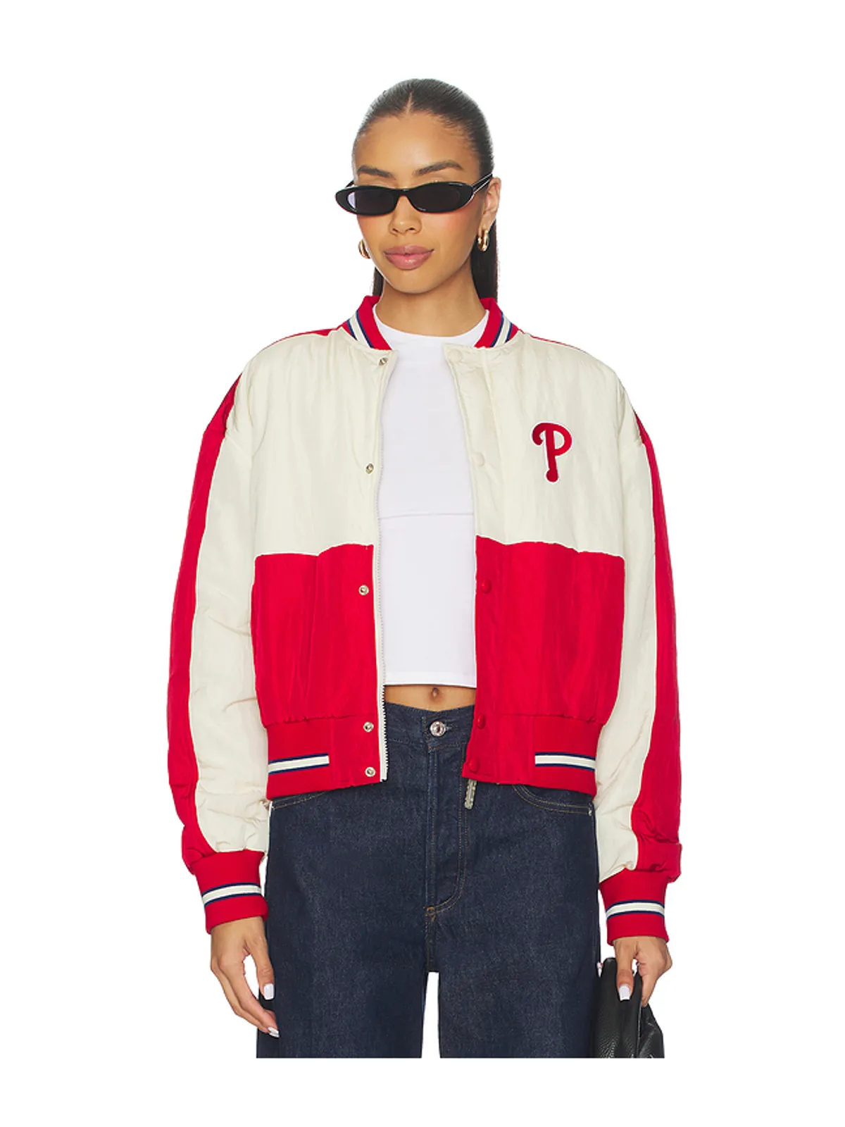 Terez PHILLIES クロップボンバー - Red,White. - 画像1