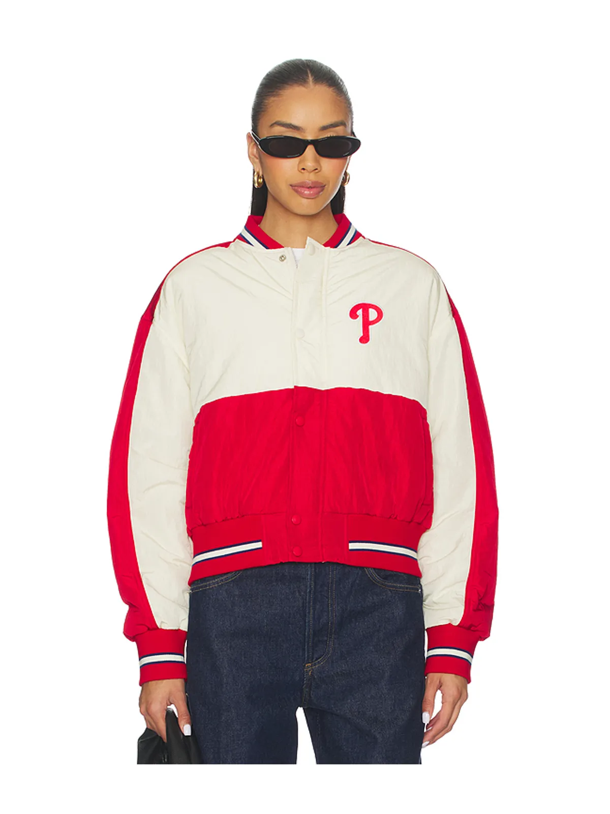 Terez PHILLIES クロップボンバー - Red,White. - 画像2