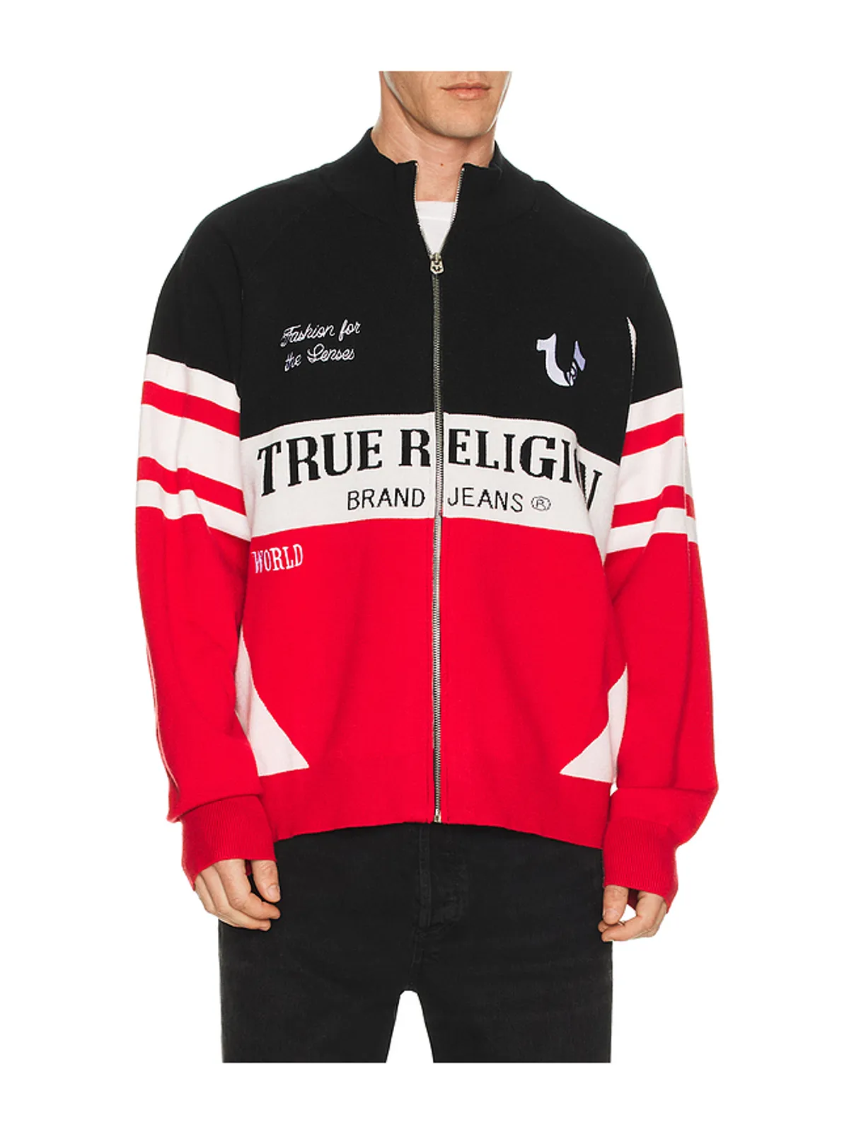 True Religion RACING RAGLAN ジッパーセーター - 画像1