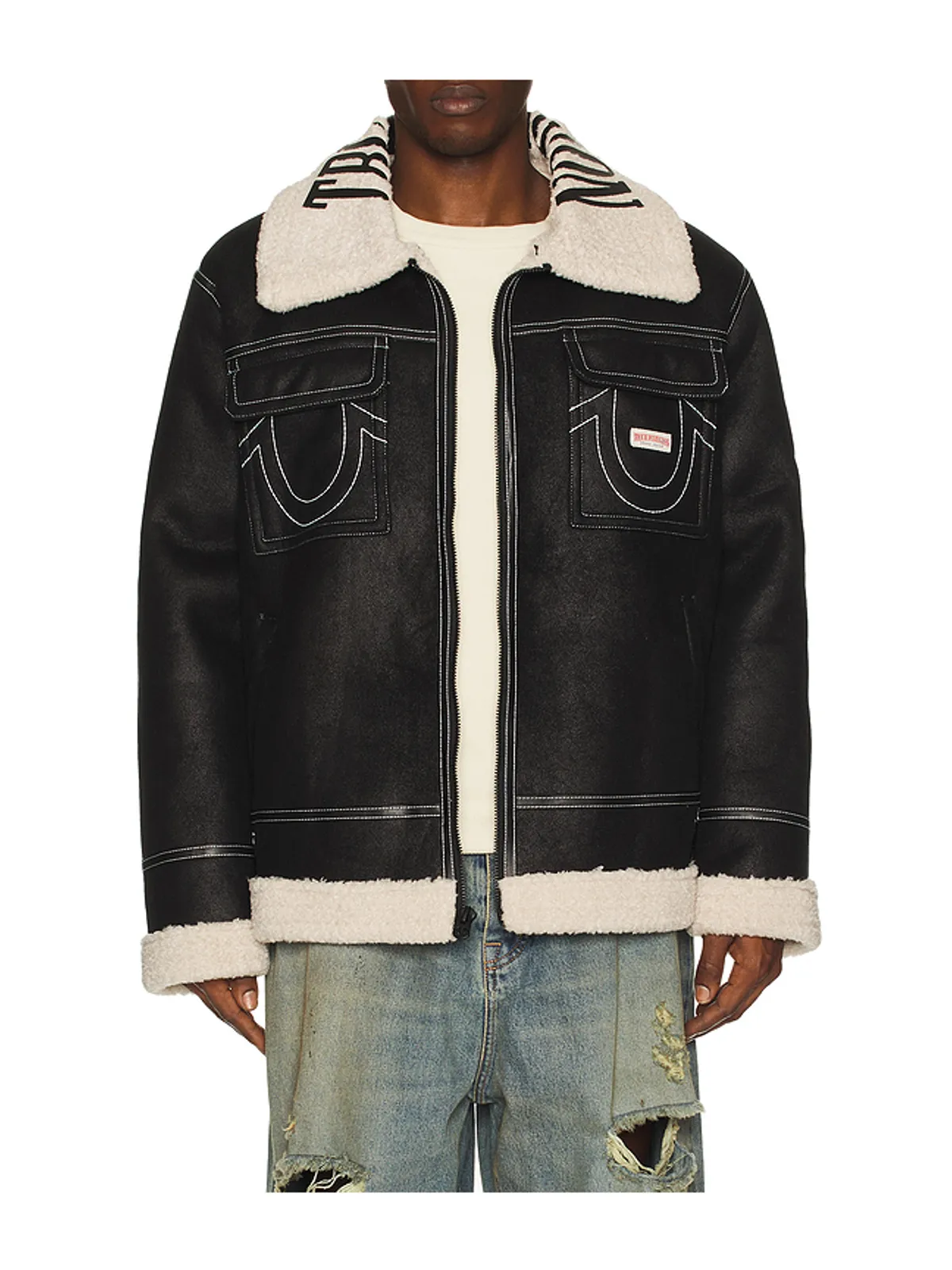 True Religion フェイクファージャケット - 画像1