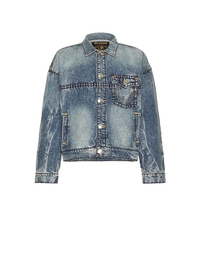 True Religion True Religion SUPER T クロップデニムジャケットの商品画像
