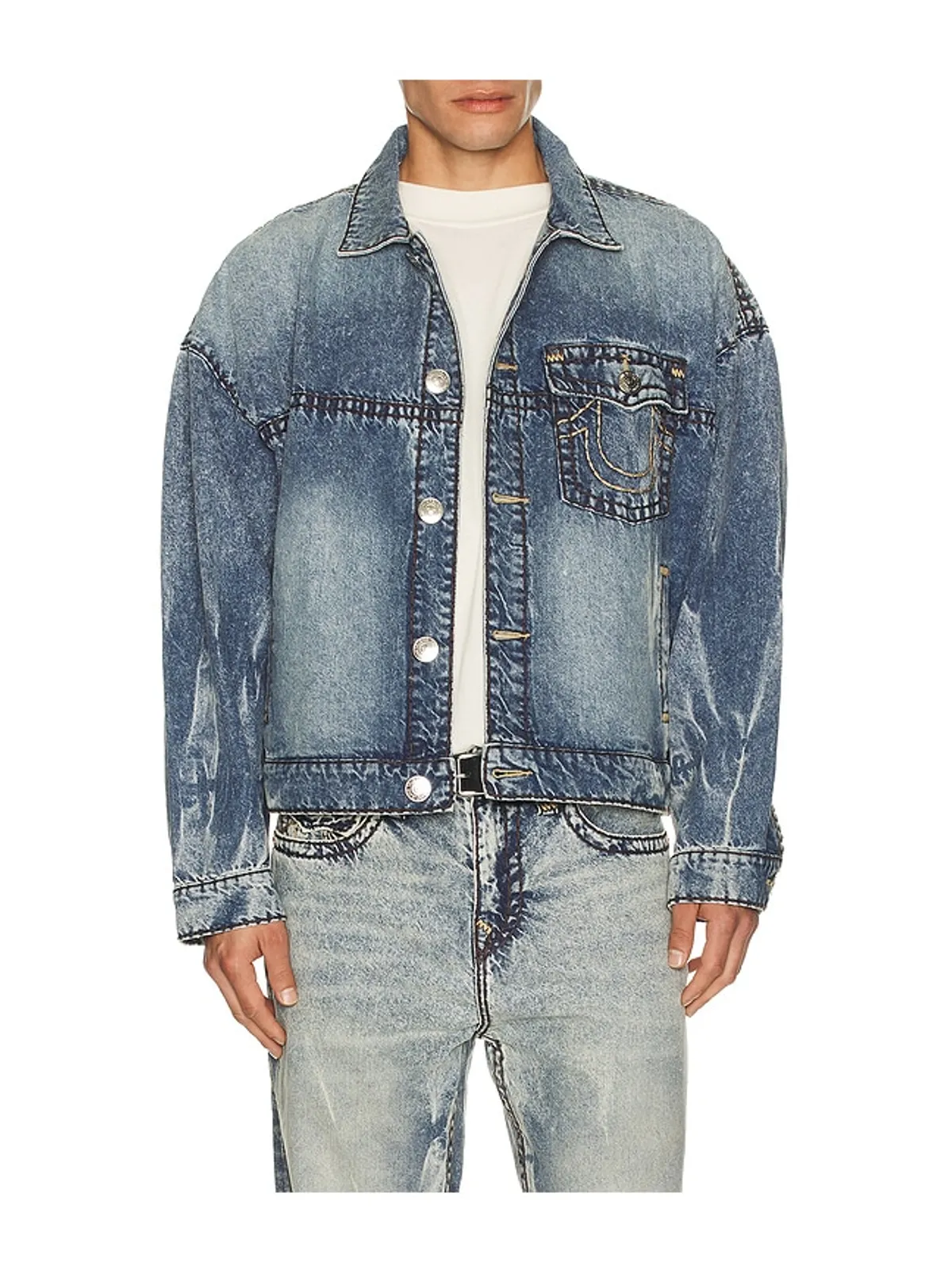 True Religion SUPER T クロップデニムジャケット - 画像4