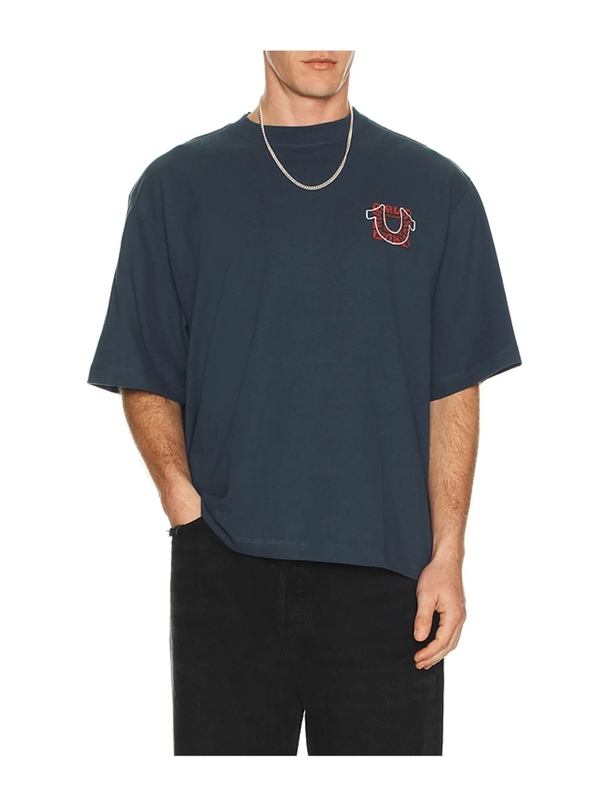 True Religion THUMBS UP ボクシーTシャツ - 画像2
