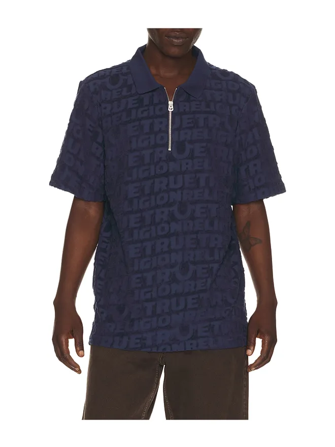 True Religion True Religion LOGO ジッパーポロの商品画像