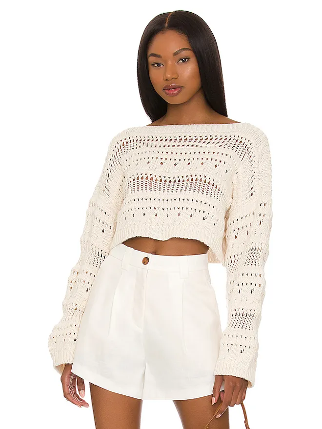 Tularosa Tularosa Francis Open Stitch Cropped Pullloverの商品画像