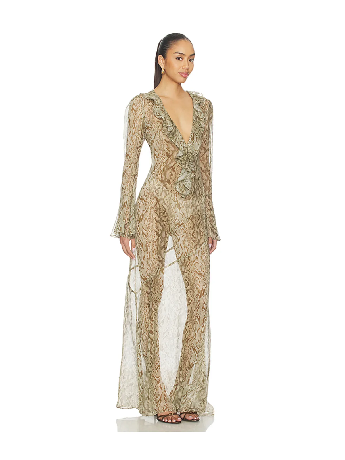 Tularosa CASANITA ドレス - Neutral,Brown. - 画像2