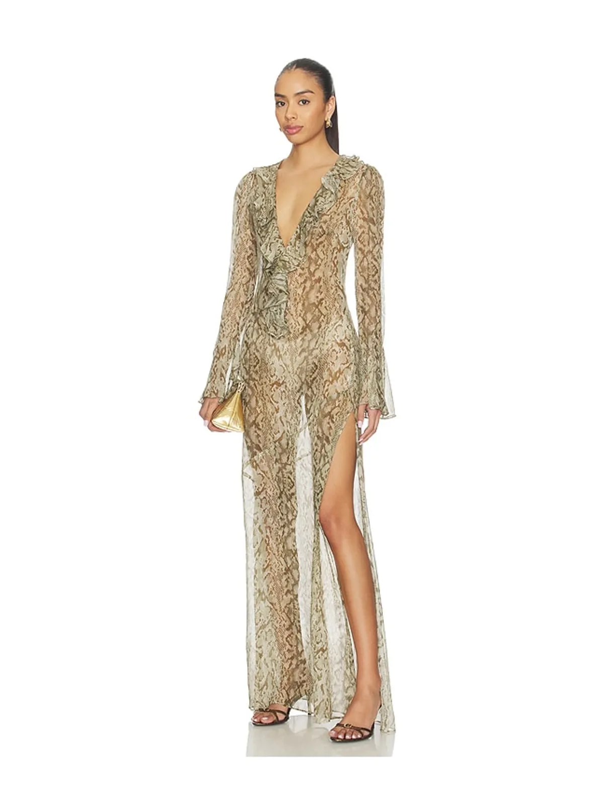 Tularosa CASANITA ドレス - Neutral,Brown. - 画像3