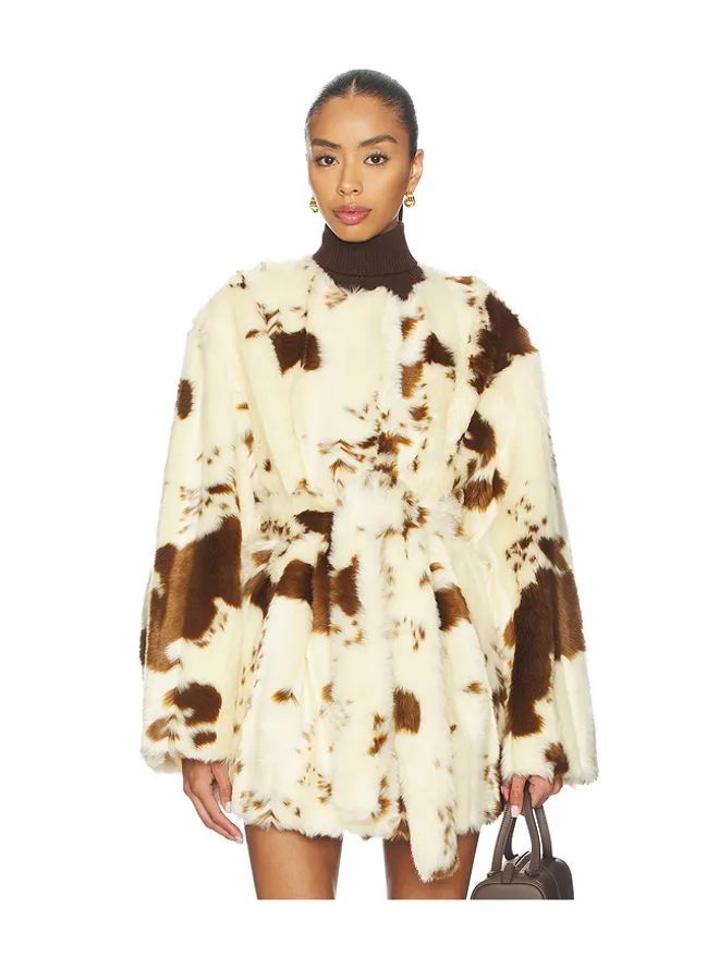 Tularosa Tularosa ELENA コート - Cream,Brown.の商品画像