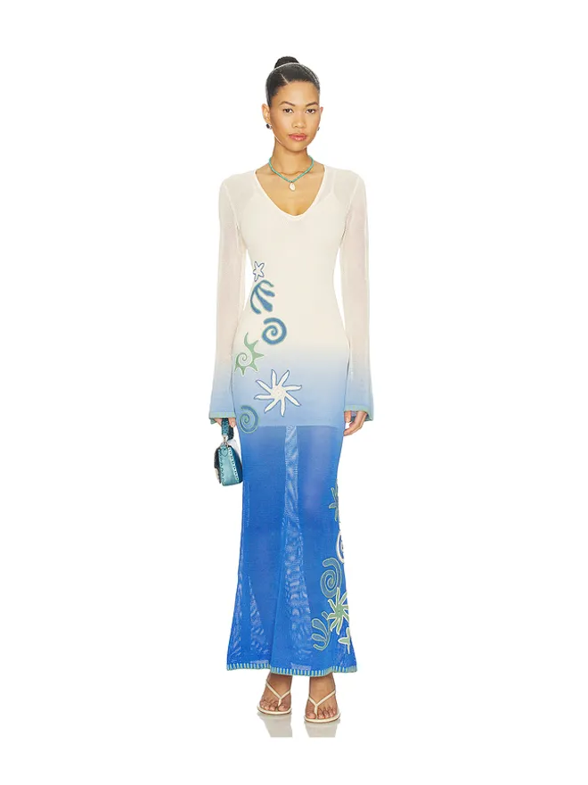The Wolf Gang The Wolf Gang MALAGA ドレス - White,Blue.の商品画像